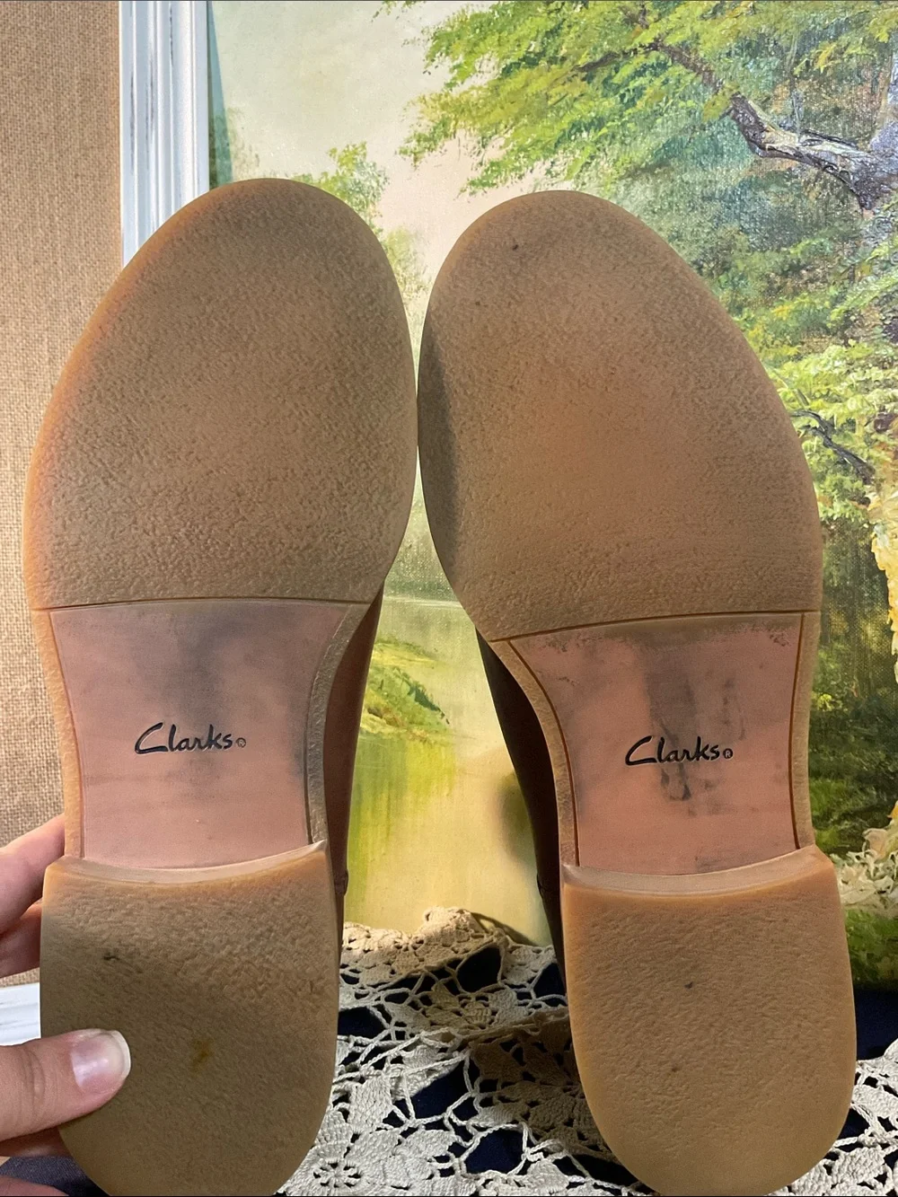 Clarks ladies Brown Leather Chukka Chelsea Boots